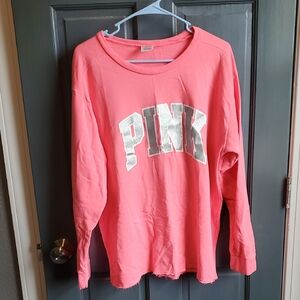 PINK Victoria's Secret Kids Sweatshirt - Pink and White